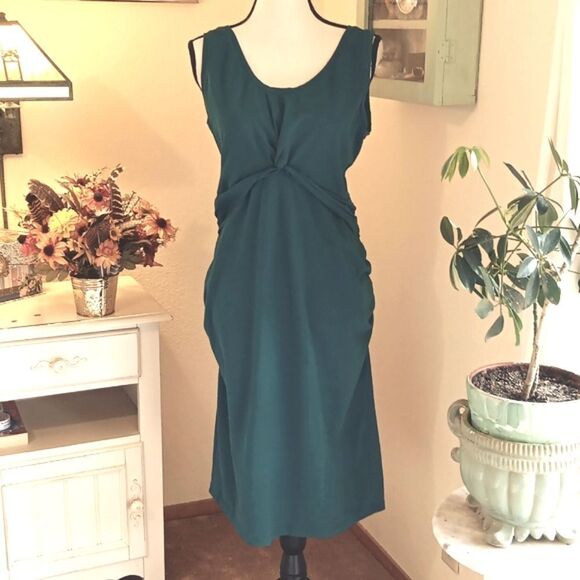 Old Navy Maternity Elegant Teal Dress. - Picture 1 of 10